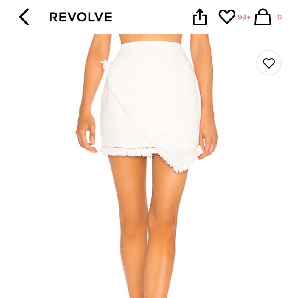 White mini skirt